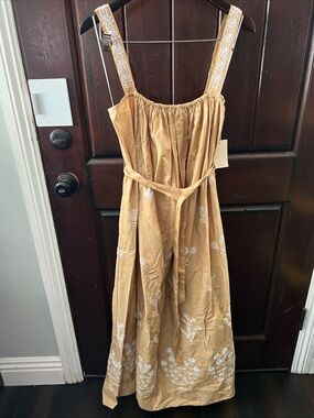 MOTHER denim more is more sleeveless Maxi Dress embroidered medium